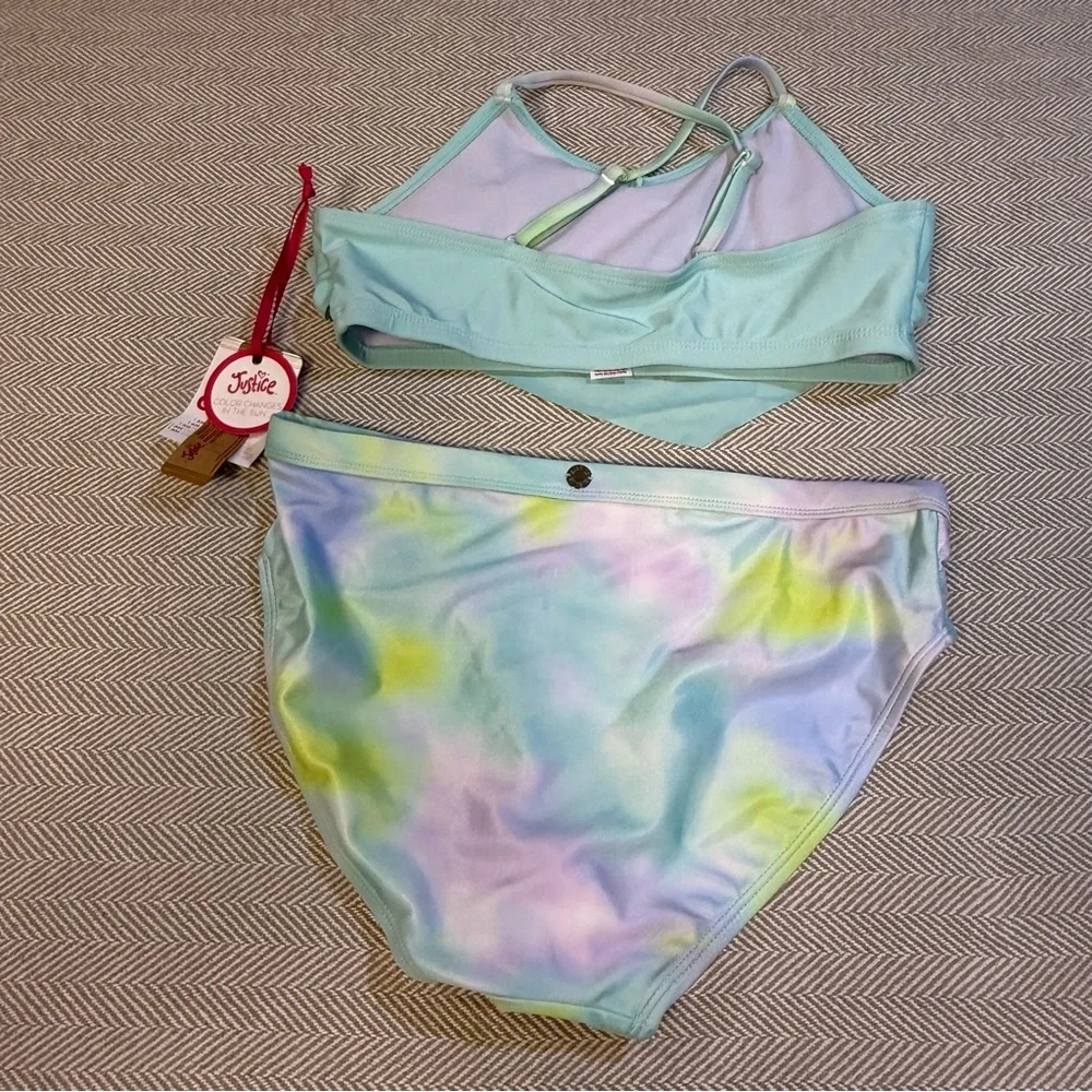 Justice Girls Bikini Color Changing Size 16/18 NWT‎
